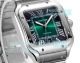THB Swiss Copy Cartier Santos 39.8 Green Dial 9015 Stainless Steel Men's Watch (4)_th.jpg